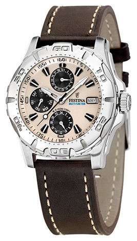 Festina F16243.2 - мужские наручные часы из коллекции Multifunction Festina F16243.2 - мужские наручные часы из коллекции MultifunctionFestina<br><br><br>Бренд: Festina<br>Модель: Festina F16243/2<br>Артикул: F16243.2<br>Вариант артикула: None<br>Коллекция: Multifunction<br>Подколлекция: None<br>Страна: Испания<br>Пол: мужские<br>Тип механизма: кварцевые<br>Механизм: None<br>Количество камней: None<br>Автоподзавод: None<br>Источник энергии: от батарейки<br>Срок службы элемента питания: None<br>Дисплей: стрелки<br>Цифры: отсутствуют<br>Водозащита: WR 100<br>Противоударные: None<br>Материал корпуса: нерж. сталь<br>Материал браслета: кожа<br>Материал безеля: None<br>Стекло: минеральное<br>Антибликовое покрытие: None<br>Цвет корпуса: None<br>Цвет браслета: None<br>Цвет циферблата: None<br>Цвет безеля: None<br>Размеры: None<br>Диаметр: None<br>Диаметр корпуса: None<br>Толщина: None<br>Ширина ремешка: None<br>Вес: None<br>Спорт-функции: None<br>Подсветка: стрелок<br>Вставка: None<br>Отображение даты: число, месяц, день недели<br>Хронограф: None<br>Таймер: None<br>Термометр: None<br>Хронометр: None<br>GPS: None<br>Радиосинхронизация: None<br>Барометр: None<br>Скелетон: None<br>Дополнительная информация: None<br>Дополнительные функции: второй часовой пояс