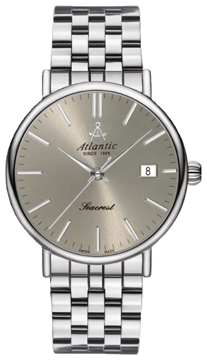 Atlantic 50756.41.41 - мужские наручные часы из коллекции Seacrest Atlantic 50756.41.41 - мужские наручные часы из коллекции SeacrestAtlantic<br><br><br>Бренд: Atlantic<br>Модель: Atlantic 50756.41.41<br>Артикул: 50756.41.41<br>Вариант артикула: None<br>Коллекция: Seacrest<br>Подколлекция: None<br>Страна: Швейцария<br>Пол: мужские<br>Тип механизма: механические<br>Механизм: ETA 2824-2<br>Количество камней: None<br>Автоподзавод: есть<br>Источник энергии: пружинный механизм<br>Срок службы элемента питания: None<br>Дисплей: стрелки<br>Цифры: отсутствуют<br>Водозащита: WR 50<br>Противоударные: None<br>Материал корпуса: нерж. сталь<br>Материал браслета: нерж. сталь<br>Материал безеля: None<br>Стекло: сапфировое<br>Антибликовое покрытие: None<br>Цвет корпуса: None<br>Цвет браслета: None<br>Цвет циферблата: None<br>Цвет безеля: None<br>Размеры: 38 мм<br>Диаметр: None<br>Диаметр корпуса: None<br>Толщина: None<br>Ширина ремешка: None<br>Вес: None<br>Спорт-функции: None<br>Подсветка: None<br>Вставка: None<br>Отображение даты: число<br>Хронограф: None<br>Таймер: None<br>Термометр: None<br>Хронометр: None<br>GPS: None<br>Радиосинхронизация: None<br>Барометр: None<br>Скелетон: None<br>Дополнительная информация: None<br>Дополнительные функции: None