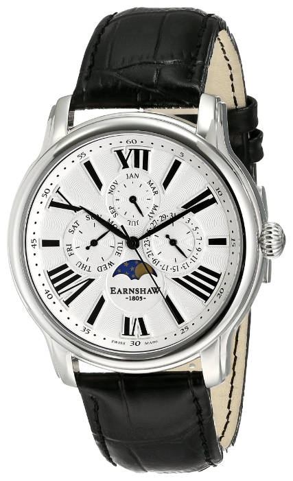 Thomas Earnshaw ES-0025-01 - мужские наручные часы из коллекции Longitude Thomas Earnshaw ES-0025-01 - мужские наручные часы из коллекции LongitudeThomas Earnshaw<br><br><br>Бренд: Thomas Earnshaw<br>Модель: Thomas Earnshaw ES-0025-01<br>Артикул: ES-0025-01<br>Вариант артикула: None<br>Коллекция: Longitude<br>Подколлекция: None<br>Страна: Великобритания<br>Пол: мужские<br>Тип механизма: кварцевые<br>Механизм: None<br>Количество камней: None<br>Автоподзавод: None<br>Источник энергии: от батарейки<br>Срок службы элемента питания: None<br>Дисплей: стрелки<br>Цифры: римские<br>Водозащита: WR 50<br>Противоударные: None<br>Материал корпуса: нерж. сталь<br>Материал браслета: кожа<br>Материал безеля: None<br>Стекло: минеральное/сапфировое<br>Антибликовое покрытие: None<br>Цвет корпуса: None<br>Цвет браслета: None<br>Цвет циферблата: None<br>Цвет безеля: None<br>Размеры: 44 мм<br>Диаметр: None<br>Диаметр корпуса: None<br>Толщина: None<br>Ширина ремешка: None<br>Вес: None<br>Спорт-функции: None<br>Подсветка: None<br>Вставка: None<br>Отображение даты: число, месяц, день недели<br>Хронограф: None<br>Таймер: None<br>Термометр: None<br>Хронометр: None<br>GPS: None<br>Радиосинхронизация: None<br>Барометр: None<br>Скелетон: None<br>Дополнительная информация: None<br>Дополнительные функции: указатель фаз луны