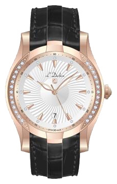L Duchen D 201.41.33 - женские наручные часы L Duchen D 201.41.33 - женские наручные часыLDuchen<br><br><br>Бренд: L Duchen<br>Модель: L Duchen D201.41.33<br>Артикул: D 201.41.33<br>Вариант артикула: None<br>Коллекция: None<br>Подколлекция: None<br>Страна: Швейцария<br>Пол: женские<br>Тип механизма: кварцевые<br>Механизм: None<br>Количество камней: None<br>Автоподзавод: None<br>Источник энергии: от батарейки<br>Срок службы элемента питания: None<br>Дисплей: стрелки<br>Цифры: отсутствуют<br>Водозащита: WR 50<br>Противоударные: None<br>Материал корпуса: нерж. сталь, PVD покрытие: позолота (полное)<br>Материал браслета: кожа<br>Материал безеля: None<br>Стекло: сапфировое<br>Антибликовое покрытие: None<br>Цвет корпуса: None<br>Цвет браслета: None<br>Цвет циферблата: None<br>Цвет безеля: None<br>Размеры: None<br>Диаметр: None<br>Диаметр корпуса: None<br>Толщина: None<br>Ширина ремешка: None<br>Вес: None<br>Спорт-функции: None<br>Подсветка: стрелок<br>Вставка: None<br>Отображение даты: число<br>Хронограф: None<br>Таймер: None<br>Термометр: None<br>Хронометр: None<br>GPS: None<br>Радиосинхронизация: None<br>Барометр: None<br>Скелетон: None<br>Дополнительная информация: None<br>Дополнительные функции: None