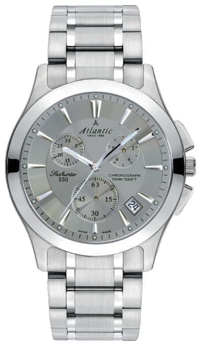 Atlantic 71465.41.41 - мужские наручные часы из коллекции Seahunter Atlantic 71465.41.41 - мужские наручные часы из коллекции SeahunterAtlantic<br><br><br>Бренд: Atlantic<br>Модель: Atlantic 71465.41.41<br>Артикул: 71465.41.41<br>Вариант артикула: None<br>Коллекция: Seahunter<br>Подколлекция: None<br>Страна: Швейцария<br>Пол: мужские<br>Тип механизма: кварцевые<br>Механизм: ETA G10.211<br>Количество камней: None<br>Автоподзавод: None<br>Источник энергии: от батарейки<br>Срок службы элемента питания: None<br>Дисплей: стрелки<br>Цифры: отсутствуют<br>Водозащита: WR 100<br>Противоударные: None<br>Материал корпуса: нерж. сталь<br>Материал браслета: нерж. сталь<br>Материал безеля: None<br>Стекло: сапфировое<br>Антибликовое покрытие: None<br>Цвет корпуса: None<br>Цвет браслета: None<br>Цвет циферблата: None<br>Цвет безеля: None<br>Размеры: 42 мм<br>Диаметр: None<br>Диаметр корпуса: None<br>Толщина: None<br>Ширина ремешка: None<br>Вес: None<br>Спорт-функции: секундомер<br>Подсветка: стрелок<br>Вставка: None<br>Отображение даты: число<br>Хронограф: есть<br>Таймер: None<br>Термометр: None<br>Хронометр: None<br>GPS: None<br>Радиосинхронизация: None<br>Барометр: None<br>Скелетон: None<br>Дополнительная информация: None<br>Дополнительные функции: None