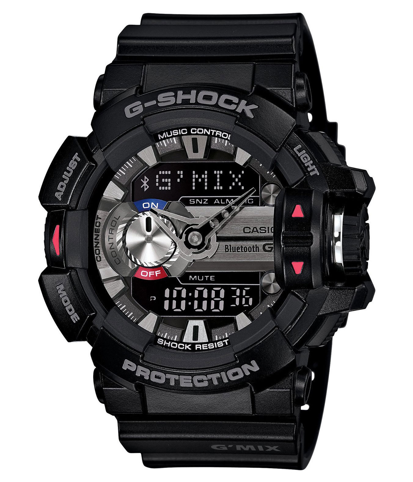 Casio G-SHOCK GBA-400-1A / GBA-400-1AER - мужские наручные часы Casio G-SHOCK GBA-400-1A / GBA-400-1AER - мужские наручные часыCasio<br><br><br>Бренд: Casio<br>Модель: Casio GBA-400-1A<br>Артикул: GBA-400-1A<br>Вариант артикула: GBA-400-1AER<br>Коллекция: G-SHOCK<br>Подколлекция: None<br>Страна: Япония<br>Пол: мужские<br>Тип механизма: кварцевые<br>Механизм: None<br>Количество камней: None<br>Автоподзавод: None<br>Источник энергии: от батарейки<br>Срок службы элемента питания: None<br>Дисплей: стрелки + цифры<br>Цифры: отсутствуют<br>Водозащита: WR 200<br>Противоударные: есть<br>Материал корпуса: пластик<br>Материал браслета: пластик<br>Материал безеля: None<br>Стекло: минеральное<br>Антибликовое покрытие: None<br>Цвет корпуса: None<br>Цвет браслета: None<br>Цвет циферблата: None<br>Цвет безеля: None<br>Размеры: 51.9x55x18.3 мм<br>Диаметр: None<br>Диаметр корпуса: None<br>Толщина: None<br>Ширина ремешка: None<br>Вес: 66 г<br>Спорт-функции: секундомер, таймер обратного отсчета<br>Подсветка: дисплея<br>Вставка: None<br>Отображение даты: вечный календарь, число, месяц, день недели<br>Хронограф: None<br>Таймер: None<br>Термометр: None<br>Хронометр: None<br>GPS: None<br>Радиосинхронизация: None<br>Барометр: None<br>Скелетон: None<br>Дополнительная информация: защита от магнитных полей, ежечасный сигнал, повтор сигнала будильника, автоподсветка, функция включения/отключения звука кнопок, авиарежим, функция Flash alert, bluetooth 4.0, элемент питания SR927W ? 2, срок службы батарейки 3 года<br>Дополнительные функции: индикатор запаса хода, второй часовой пояс, будильник (количество установок: 5)