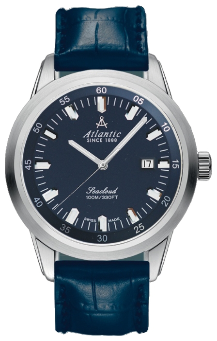 Atlantic 73360.41.51 - мужские наручные часы из коллекции Seacloud Atlantic 73360.41.51 - мужские наручные часы из коллекции SeacloudAtlantic<br><br><br>Бренд: Atlantic<br>Модель: Atlantic 73360.41.51<br>Артикул: 73360.41.51<br>Вариант артикула: None<br>Коллекция: Seacloud<br>Подколлекция: None<br>Страна: Швейцария<br>Пол: мужские<br>Тип механизма: кварцевые<br>Механизм: ETA F06.111<br>Количество камней: None<br>Автоподзавод: None<br>Источник энергии: от батарейки<br>Срок службы элемента питания: None<br>Дисплей: стрелки<br>Цифры: отсутствуют<br>Водозащита: WR 100<br>Противоударные: None<br>Материал корпуса: нерж. сталь<br>Материал браслета: кожа (теленок)<br>Материал безеля: None<br>Стекло: сапфировое<br>Антибликовое покрытие: есть<br>Цвет корпуса: None<br>Цвет браслета: None<br>Цвет циферблата: None<br>Цвет безеля: None<br>Размеры: 43 мм<br>Диаметр: None<br>Диаметр корпуса: None<br>Толщина: None<br>Ширина ремешка: None<br>Вес: None<br>Спорт-функции: None<br>Подсветка: None<br>Вставка: None<br>Отображение даты: число<br>Хронограф: None<br>Таймер: None<br>Термометр: None<br>Хронометр: None<br>GPS: None<br>Радиосинхронизация: None<br>Барометр: None<br>Скелетон: None<br>Дополнительная информация: None<br>Дополнительные функции: None
