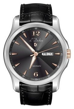 L Duchen D 183.51.21 - мужские наручные часы L Duchen D 183.51.21 - мужские наручные часыLDuchen<br><br><br>Бренд: L Duchen<br>Модель: L Duchen D183.51.21<br>Артикул: D 183.51.21<br>Вариант артикула: None<br>Коллекция: None<br>Подколлекция: None<br>Страна: Швейцария<br>Пол: мужские<br>Тип механизма: механические<br>Механизм: None<br>Количество камней: None<br>Автоподзавод: есть<br>Источник энергии: пружинный механизм<br>Срок службы элемента питания: None<br>Дисплей: стрелки<br>Цифры: арабские<br>Водозащита: WR 50<br>Противоударные: None<br>Материал корпуса: нерж. сталь, PVD покрытие: позолота (частичное)<br>Материал браслета: кожа<br>Материал безеля: None<br>Стекло: сапфировое<br>Антибликовое покрытие: None<br>Цвет корпуса: None<br>Цвет браслета: None<br>Цвет циферблата: None<br>Цвет безеля: None<br>Размеры: None<br>Диаметр: None<br>Диаметр корпуса: None<br>Толщина: None<br>Ширина ремешка: None<br>Вес: None<br>Спорт-функции: None<br>Подсветка: стрелок<br>Вставка: None<br>Отображение даты: число, день недели<br>Хронограф: None<br>Таймер: None<br>Термометр: None<br>Хронометр: None<br>GPS: None<br>Радиосинхронизация: None<br>Барометр: None<br>Скелетон: None<br>Дополнительная информация: None<br>Дополнительные функции: None