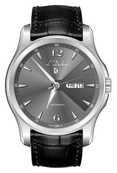 L Duchen D 183.11.22 - мужские наручные часы L Duchen D 183.11.22 - мужские наручные часыLDuchen<br><br><br>Бренд: L Duchen<br>Модель: L Duchen D183.11.22<br>Артикул: D 183.11.22<br>Вариант артикула: None<br>Коллекция: None<br>Подколлекция: None<br>Страна: Швейцария<br>Пол: мужские<br>Тип механизма: механические<br>Механизм: None<br>Количество камней: None<br>Автоподзавод: есть<br>Источник энергии: пружинный механизм<br>Срок службы элемента питания: None<br>Дисплей: стрелки<br>Цифры: арабские<br>Водозащита: WR 50<br>Противоударные: None<br>Материал корпуса: нерж. сталь<br>Материал браслета: кожа<br>Материал безеля: None<br>Стекло: сапфировое<br>Антибликовое покрытие: None<br>Цвет корпуса: None<br>Цвет браслета: None<br>Цвет циферблата: None<br>Цвет безеля: None<br>Размеры: None<br>Диаметр: None<br>Диаметр корпуса: None<br>Толщина: None<br>Ширина ремешка: None<br>Вес: None<br>Спорт-функции: None<br>Подсветка: стрелок<br>Вставка: None<br>Отображение даты: число, день недели<br>Хронограф: None<br>Таймер: None<br>Термометр: None<br>Хронометр: None<br>GPS: None<br>Радиосинхронизация: None<br>Барометр: None<br>Скелетон: None<br>Дополнительная информация: None<br>Дополнительные функции: None