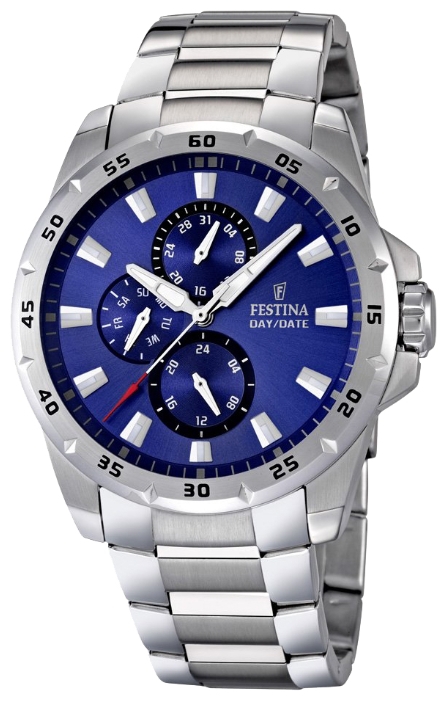 Festina F16662.4 - мужские наручные часы из коллекции Multifunction Festina F16662.4 - мужские наручные часы из коллекции MultifunctionFestina<br><br><br>Бренд: Festina<br>Модель: Festina F16662/4<br>Артикул: F16662.4<br>Вариант артикула: None<br>Коллекция: Multifunction<br>Подколлекция: None<br>Страна: Испания<br>Пол: мужские<br>Тип механизма: кварцевые<br>Механизм: M6P27<br>Количество камней: None<br>Автоподзавод: None<br>Источник энергии: от батарейки<br>Срок службы элемента питания: None<br>Дисплей: стрелки<br>Цифры: отсутствуют<br>Водозащита: WR 100<br>Противоударные: None<br>Материал корпуса: нерж. сталь<br>Материал браслета: нерж. сталь<br>Материал безеля: None<br>Стекло: минеральное<br>Антибликовое покрытие: None<br>Цвет корпуса: None<br>Цвет браслета: None<br>Цвет циферблата: None<br>Цвет безеля: None<br>Размеры: 45x12 мм<br>Диаметр: None<br>Диаметр корпуса: None<br>Толщина: None<br>Ширина ремешка: None<br>Вес: 177 г<br>Спорт-функции: None<br>Подсветка: стрелок<br>Вставка: None<br>Отображение даты: число, день недели<br>Хронограф: None<br>Таймер: None<br>Термометр: None<br>Хронометр: None<br>GPS: None<br>Радиосинхронизация: None<br>Барометр: None<br>Скелетон: None<br>Дополнительная информация: None<br>Дополнительные функции: None