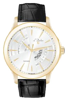 L Duchen D 153.21.33 - мужские наручные часы L Duchen D 153.21.33 - мужские наручные часыLDuchen<br><br><br>Бренд: L Duchen<br>Модель: L Duchen D153.21.33<br>Артикул: D 153.21.33<br>Вариант артикула: None<br>Коллекция: None<br>Подколлекция: None<br>Страна: Швейцария<br>Пол: мужские<br>Тип механизма: механические<br>Механизм: None<br>Количество камней: None<br>Автоподзавод: есть<br>Источник энергии: пружинный механизм<br>Срок службы элемента питания: None<br>Дисплей: стрелки<br>Цифры: отсутствуют<br>Водозащита: WR 50<br>Противоударные: None<br>Материал корпуса: нерж. сталь, PVD покрытие: позолота (полное)<br>Материал браслета: кожа<br>Материал безеля: None<br>Стекло: сапфировое<br>Антибликовое покрытие: None<br>Цвет корпуса: None<br>Цвет браслета: None<br>Цвет циферблата: None<br>Цвет безеля: None<br>Размеры: None<br>Диаметр: None<br>Диаметр корпуса: None<br>Толщина: None<br>Ширина ремешка: None<br>Вес: None<br>Спорт-функции: None<br>Подсветка: None<br>Вставка: None<br>Отображение даты: число<br>Хронограф: None<br>Таймер: None<br>Термометр: None<br>Хронометр: None<br>GPS: None<br>Радиосинхронизация: None<br>Барометр: None<br>Скелетон: None<br>Дополнительная информация: None<br>Дополнительные функции: None