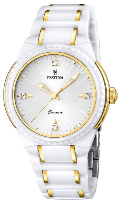 Festina F16698.2 - женские наручные часы из коллекции Ceramic Festina F16698.2 - женские наручные часы из коллекции CeramicFestina<br><br><br>Бренд: Festina<br>Модель: Festina F16698/2<br>Артикул: F16698.2<br>Вариант артикула: None<br>Коллекция: Ceramic<br>Подколлекция: None<br>Страна: Испания<br>Пол: женские<br>Тип механизма: кварцевые<br>Механизм: M2035<br>Количество камней: None<br>Автоподзавод: None<br>Источник энергии: от батарейки<br>Срок службы элемента питания: None<br>Дисплей: стрелки<br>Цифры: отсутствуют<br>Водозащита: WR 50<br>Противоударные: None<br>Материал корпуса: нерж. сталь + керамика, PVD покрытие (частичное)<br>Материал браслета: нерж. сталь + керамика, PVD покрытие (частичное)<br>Материал безеля: None<br>Стекло: минеральное<br>Антибликовое покрытие: None<br>Цвет корпуса: None<br>Цвет браслета: None<br>Цвет циферблата: None<br>Цвет безеля: None<br>Размеры: 38 мм<br>Диаметр: None<br>Диаметр корпуса: None<br>Толщина: None<br>Ширина ремешка: None<br>Вес: None<br>Спорт-функции: None<br>Подсветка: стрелок<br>Вставка: None<br>Отображение даты: None<br>Хронограф: None<br>Таймер: None<br>Термометр: None<br>Хронометр: None<br>GPS: None<br>Радиосинхронизация: None<br>Барометр: None<br>Скелетон: None<br>Дополнительная информация: None<br>Дополнительные функции: None
