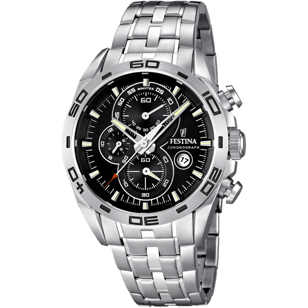 Festina F16654.4 - мужские наручные часы из коллекции Chronograph Festina F16654.4 - мужские наручные часы из коллекции ChronographFestina<br><br><br>Бренд: Festina<br>Модель: Festina F16654/4<br>Артикул: F16654.4<br>Вариант артикула: None<br>Коллекция: Chronograph<br>Подколлекция: None<br>Страна: Испания<br>Пол: мужские<br>Тип механизма: кварцевые<br>Механизм: None<br>Количество камней: None<br>Автоподзавод: None<br>Источник энергии: от батарейки<br>Срок службы элемента питания: None<br>Дисплей: стрелки<br>Цифры: отсутствуют<br>Водозащита: WR 100<br>Противоударные: None<br>Материал корпуса: нерж. сталь<br>Материал браслета: нерж. сталь<br>Материал безеля: None<br>Стекло: минеральное<br>Антибликовое покрытие: None<br>Цвет корпуса: None<br>Цвет браслета: None<br>Цвет циферблата: None<br>Цвет безеля: None<br>Размеры: 44.5x44.5x13 мм<br>Диаметр: None<br>Диаметр корпуса: None<br>Толщина: None<br>Ширина ремешка: None<br>Вес: None<br>Спорт-функции: секундомер<br>Подсветка: стрелок<br>Вставка: None<br>Отображение даты: число<br>Хронограф: есть<br>Таймер: None<br>Термометр: None<br>Хронометр: None<br>GPS: None<br>Радиосинхронизация: None<br>Барометр: None<br>Скелетон: None<br>Дополнительная информация: None<br>Дополнительные функции: None