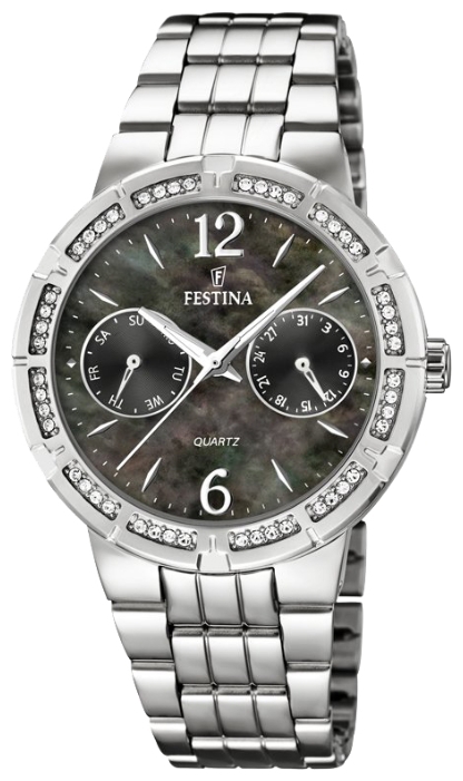 Festina F16700.2 - женские наручные часы из коллекции Multifunction Festina F16700.2 - женские наручные часы из коллекции MultifunctionFestina<br><br><br>Бренд: Festina<br>Модель: Festina F16700/2<br>Артикул: F16700.2<br>Вариант артикула: None<br>Коллекция: Multifunction<br>Подколлекция: None<br>Страна: Испания<br>Пол: женские<br>Тип механизма: кварцевые<br>Механизм: M2P25<br>Количество камней: None<br>Автоподзавод: None<br>Источник энергии: от батарейки<br>Срок службы элемента питания: None<br>Дисплей: стрелки<br>Цифры: арабские<br>Водозащита: WR 50<br>Противоударные: None<br>Материал корпуса: нерж. сталь<br>Материал браслета: нерж. сталь<br>Материал безеля: None<br>Стекло: минеральное<br>Антибликовое покрытие: None<br>Цвет корпуса: None<br>Цвет браслета: None<br>Цвет циферблата: None<br>Цвет безеля: None<br>Размеры: 36 мм<br>Диаметр: None<br>Диаметр корпуса: None<br>Толщина: None<br>Ширина ремешка: None<br>Вес: None<br>Спорт-функции: None<br>Подсветка: стрелок<br>Вставка: None<br>Отображение даты: число, день недели<br>Хронограф: None<br>Таймер: None<br>Термометр: None<br>Хронометр: None<br>GPS: None<br>Радиосинхронизация: None<br>Барометр: None<br>Скелетон: None<br>Дополнительная информация: None<br>Дополнительные функции: None