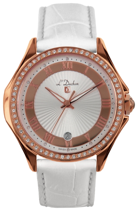 L Duchen D 291.46.33 - женские наручные часы L Duchen D 291.46.33 - женские наручные часыLDuchen<br><br><br>Бренд: L Duchen<br>Модель: L Duchen D291.46.33<br>Артикул: D 291.46.33<br>Вариант артикула: None<br>Коллекция: None<br>Подколлекция: None<br>Страна: Швейцария<br>Пол: женские<br>Тип механизма: кварцевые<br>Механизм: None<br>Количество камней: None<br>Автоподзавод: None<br>Источник энергии: от батарейки<br>Срок службы элемента питания: None<br>Дисплей: стрелки<br>Цифры: римские<br>Водозащита: WR 50<br>Противоударные: None<br>Материал корпуса: нерж. сталь, полное покрытие корпуса<br>Материал браслета: кожа<br>Материал безеля: None<br>Стекло: сапфировое<br>Антибликовое покрытие: None<br>Цвет корпуса: None<br>Цвет браслета: None<br>Цвет циферблата: None<br>Цвет безеля: None<br>Размеры: None<br>Диаметр: None<br>Диаметр корпуса: None<br>Толщина: None<br>Ширина ремешка: None<br>Вес: None<br>Спорт-функции: None<br>Подсветка: стрелок<br>Вставка: None<br>Отображение даты: число<br>Хронограф: None<br>Таймер: None<br>Термометр: None<br>Хронометр: None<br>GPS: None<br>Радиосинхронизация: None<br>Барометр: None<br>Скелетон: None<br>Дополнительная информация: None<br>Дополнительные функции: None
