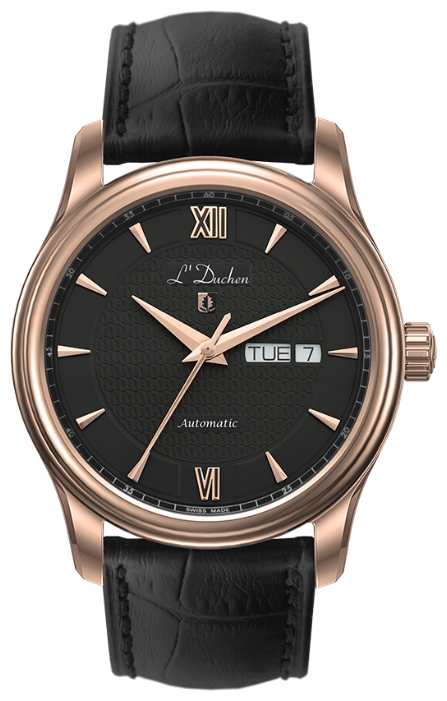 L Duchen D 253.41.21 - мужские наручные часы L Duchen D 253.41.21 - мужские наручные часыLDuchen<br><br><br>Бренд: L Duchen<br>Модель: L Duchen D253.41.21<br>Артикул: D 253.41.21<br>Вариант артикула: None<br>Коллекция: None<br>Подколлекция: None<br>Страна: Швейцария<br>Пол: мужские<br>Тип механизма: механические<br>Механизм: None<br>Количество камней: None<br>Автоподзавод: есть<br>Источник энергии: пружинный механизм<br>Срок службы элемента питания: None<br>Дисплей: стрелки<br>Цифры: римские<br>Водозащита: WR 50<br>Противоударные: None<br>Материал корпуса: нерж. сталь, полное покрытие корпуса<br>Материал браслета: кожа<br>Материал безеля: None<br>Стекло: сапфировое<br>Антибликовое покрытие: None<br>Цвет корпуса: None<br>Цвет браслета: None<br>Цвет циферблата: None<br>Цвет безеля: None<br>Размеры: 42 мм<br>Диаметр: None<br>Диаметр корпуса: None<br>Толщина: None<br>Ширина ремешка: None<br>Вес: None<br>Спорт-функции: None<br>Подсветка: None<br>Вставка: None<br>Отображение даты: число, день недели<br>Хронограф: None<br>Таймер: None<br>Термометр: None<br>Хронометр: None<br>GPS: None<br>Радиосинхронизация: None<br>Барометр: None<br>Скелетон: None<br>Дополнительная информация: None<br>Дополнительные функции: None