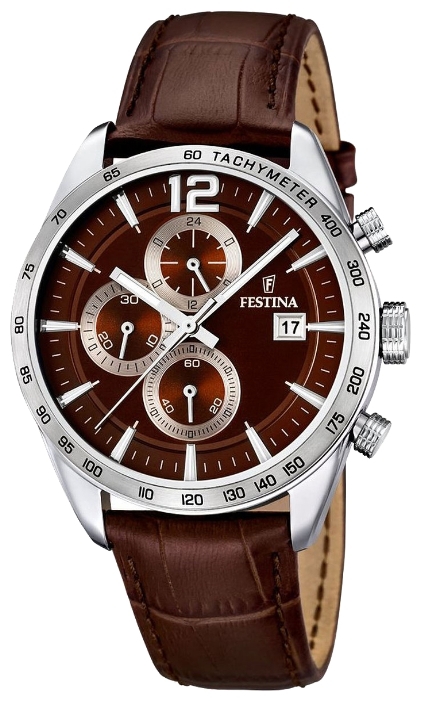 Festina F16760.2 - мужские наручные часы из коллекции Chronograph Festina F16760.2 - мужские наручные часы из коллекции ChronographFestina<br><br><br>Бренд: Festina<br>Модель: Festina F16760/2<br>Артикул: F16760.2<br>Вариант артикула: None<br>Коллекция: Chronograph<br>Подколлекция: None<br>Страна: Испания<br>Пол: мужские<br>Тип механизма: кварцевые<br>Механизм: MJS15<br>Количество камней: None<br>Автоподзавод: None<br>Источник энергии: от батарейки<br>Срок службы элемента питания: None<br>Дисплей: стрелки<br>Цифры: арабские<br>Водозащита: WR 50<br>Противоударные: None<br>Материал корпуса: нерж. сталь<br>Материал браслета: кожа<br>Материал безеля: None<br>Стекло: минеральное<br>Антибликовое покрытие: None<br>Цвет корпуса: None<br>Цвет браслета: None<br>Цвет циферблата: None<br>Цвет безеля: None<br>Размеры: 44x12 мм<br>Диаметр: None<br>Диаметр корпуса: None<br>Толщина: None<br>Ширина ремешка: None<br>Вес: None<br>Спорт-функции: секундомер<br>Подсветка: стрелок<br>Вставка: None<br>Отображение даты: число<br>Хронограф: есть<br>Таймер: None<br>Термометр: None<br>Хронометр: None<br>GPS: None<br>Радиосинхронизация: None<br>Барометр: None<br>Скелетон: None<br>Дополнительная информация: None<br>Дополнительные функции: None