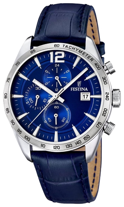 Festina F16760.3 - мужские наручные часы из коллекции Chronograph Festina F16760.3 - мужские наручные часы из коллекции ChronographFestina<br><br><br>Бренд: Festina<br>Модель: Festina F16760/3<br>Артикул: F16760.3<br>Вариант артикула: None<br>Коллекция: Chronograph<br>Подколлекция: None<br>Страна: Испания<br>Пол: мужские<br>Тип механизма: кварцевые<br>Механизм: MJS15<br>Количество камней: None<br>Автоподзавод: None<br>Источник энергии: от батарейки<br>Срок службы элемента питания: None<br>Дисплей: стрелки<br>Цифры: арабские<br>Водозащита: WR 50<br>Противоударные: None<br>Материал корпуса: нерж. сталь<br>Материал браслета: кожа<br>Материал безеля: None<br>Стекло: минеральное<br>Антибликовое покрытие: None<br>Цвет корпуса: None<br>Цвет браслета: None<br>Цвет циферблата: None<br>Цвет безеля: None<br>Размеры: 44x12 мм<br>Диаметр: None<br>Диаметр корпуса: None<br>Толщина: None<br>Ширина ремешка: None<br>Вес: None<br>Спорт-функции: секундомер<br>Подсветка: стрелок<br>Вставка: None<br>Отображение даты: число<br>Хронограф: есть<br>Таймер: None<br>Термометр: None<br>Хронометр: None<br>GPS: None<br>Радиосинхронизация: None<br>Барометр: None<br>Скелетон: None<br>Дополнительная информация: None<br>Дополнительные функции: None