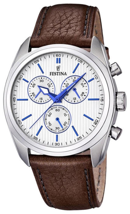 Festina F16779.2 - мужские наручные часы из коллекции Chronograph Festina F16779.2 - мужские наручные часы из коллекции ChronographFestina<br><br><br>Бренд: Festina<br>Модель: Festina F16779/2<br>Артикул: F16779.2<br>Вариант артикула: None<br>Коллекция: Chronograph<br>Подколлекция: None<br>Страна: Испания<br>Пол: мужские<br>Тип механизма: кварцевые<br>Механизм: MJS00<br>Количество камней: None<br>Автоподзавод: None<br>Источник энергии: от батарейки<br>Срок службы элемента питания: None<br>Дисплей: стрелки<br>Цифры: отсутствуют<br>Водозащита: WR 50<br>Противоударные: None<br>Материал корпуса: нерж. сталь<br>Материал браслета: кожа<br>Материал безеля: None<br>Стекло: минеральное<br>Антибликовое покрытие: None<br>Цвет корпуса: None<br>Цвет браслета: None<br>Цвет циферблата: None<br>Цвет безеля: None<br>Размеры: 44x12 мм<br>Диаметр: None<br>Диаметр корпуса: None<br>Толщина: None<br>Ширина ремешка: None<br>Вес: None<br>Спорт-функции: секундомер<br>Подсветка: стрелок<br>Вставка: None<br>Отображение даты: None<br>Хронограф: есть<br>Таймер: None<br>Термометр: None<br>Хронометр: None<br>GPS: None<br>Радиосинхронизация: None<br>Барометр: None<br>Скелетон: None<br>Дополнительная информация: None<br>Дополнительные функции: None
