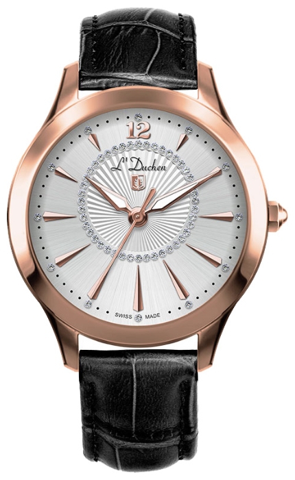 L Duchen D 271.41.33 - женские наручные часы L Duchen D 271.41.33 - женские наручные часыLDuchen<br><br><br>Бренд: L Duchen<br>Модель: L Duchen D271.41.33<br>Артикул: D 271.41.33<br>Вариант артикула: None<br>Коллекция: None<br>Подколлекция: None<br>Страна: Швейцария<br>Пол: женские<br>Тип механизма: кварцевые<br>Механизм: None<br>Количество камней: None<br>Автоподзавод: None<br>Источник энергии: от батарейки<br>Срок службы элемента питания: None<br>Дисплей: стрелки<br>Цифры: арабские<br>Водозащита: WR 30<br>Противоударные: None<br>Материал корпуса: нерж. сталь, PVD покрытие (полное)<br>Материал браслета: кожа<br>Материал безеля: None<br>Стекло: сапфировое<br>Антибликовое покрытие: None<br>Цвет корпуса: None<br>Цвет браслета: None<br>Цвет циферблата: None<br>Цвет безеля: None<br>Размеры: 38 мм<br>Диаметр: None<br>Диаметр корпуса: None<br>Толщина: None<br>Ширина ремешка: None<br>Вес: None<br>Спорт-функции: None<br>Подсветка: стрелок<br>Вставка: None<br>Отображение даты: None<br>Хронограф: None<br>Таймер: None<br>Термометр: None<br>Хронометр: None<br>GPS: None<br>Радиосинхронизация: None<br>Барометр: None<br>Скелетон: None<br>Дополнительная информация: None<br>Дополнительные функции: None