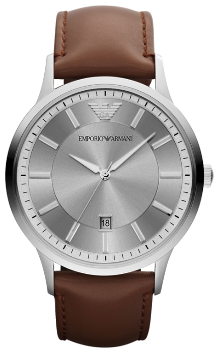 Emporio Armani AR2463 - мужские наручные часы из коллекции Classic Emporio Armani AR2463 - мужские наручные часы из коллекции ClassicEmporio Armani<br><br><br>Бренд: Emporio Armani<br>Модель: Emporio Armani AR2463<br>Артикул: AR2463<br>Вариант артикула: None<br>Коллекция: Classic<br>Подколлекция: None<br>Страна: Италия<br>Пол: мужские<br>Тип механизма: кварцевые<br>Механизм: None<br>Количество камней: None<br>Автоподзавод: None<br>Источник энергии: от батарейки<br>Срок службы элемента питания: None<br>Дисплей: стрелки<br>Цифры: отсутствуют<br>Водозащита: WR 50<br>Противоударные: None<br>Материал корпуса: нерж. сталь<br>Материал браслета: кожа<br>Материал безеля: None<br>Стекло: минеральное<br>Антибликовое покрытие: None<br>Цвет корпуса: None<br>Цвет браслета: None<br>Цвет циферблата: None<br>Цвет безеля: None<br>Размеры: 43x43x8 мм<br>Диаметр: None<br>Диаметр корпуса: None<br>Толщина: None<br>Ширина ремешка: None<br>Вес: None<br>Спорт-функции: None<br>Подсветка: None<br>Вставка: None<br>Отображение даты: число<br>Хронограф: None<br>Таймер: None<br>Термометр: None<br>Хронометр: None<br>GPS: None<br>Радиосинхронизация: None<br>Барометр: None<br>Скелетон: None<br>Дополнительная информация: None<br>Дополнительные функции: None