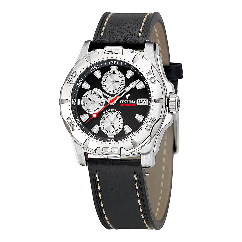 Festina F16243.6 - мужские наручные часы из коллекции Multifunction Festina F16243.6 - мужские наручные часы из коллекции MultifunctionFestina<br><br><br>Бренд: Festina<br>Модель: Festina F16243/6<br>Артикул: F16243.6<br>Вариант артикула: None<br>Коллекция: Multifunction<br>Подколлекция: None<br>Страна: Испания<br>Пол: мужские<br>Тип механизма: кварцевые<br>Механизм: None<br>Количество камней: None<br>Автоподзавод: None<br>Источник энергии: от батарейки<br>Срок службы элемента питания: None<br>Дисплей: стрелки<br>Цифры: отсутствуют<br>Водозащита: WR 100<br>Противоударные: None<br>Материал корпуса: нерж. сталь<br>Материал браслета: кожа<br>Материал безеля: None<br>Стекло: минеральное<br>Антибликовое покрытие: None<br>Цвет корпуса: None<br>Цвет браслета: None<br>Цвет циферблата: None<br>Цвет безеля: None<br>Размеры: None<br>Диаметр: None<br>Диаметр корпуса: None<br>Толщина: None<br>Ширина ремешка: None<br>Вес: None<br>Спорт-функции: None<br>Подсветка: стрелок<br>Вставка: None<br>Отображение даты: число, месяц, день недели<br>Хронограф: None<br>Таймер: None<br>Термометр: None<br>Хронометр: None<br>GPS: None<br>Радиосинхронизация: None<br>Барометр: None<br>Скелетон: None<br>Дополнительная информация: None<br>Дополнительные функции: второй часовой пояс