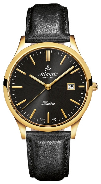 Atlantic 62341.45.61 - мужские наручные часы из коллекции Sealine Atlantic 62341.45.61 - мужские наручные часы из коллекции SealineAtlantic<br><br><br>Бренд: Atlantic<br>Модель: Atlantic 62341.45.61<br>Артикул: 62341.45.61<br>Вариант артикула: None<br>Коллекция: Sealine<br>Подколлекция: None<br>Страна: Швейцария<br>Пол: мужские<br>Тип механизма: кварцевые<br>Механизм: Ronda 715<br>Количество камней: None<br>Автоподзавод: None<br>Источник энергии: от батарейки<br>Срок службы элемента питания: None<br>Дисплей: стрелки<br>Цифры: отсутствуют<br>Водозащита: WR 30<br>Противоударные: None<br>Материал корпуса: нерж. сталь, покрытие: позолота (полное)<br>Материал браслета: кожа<br>Материал безеля: None<br>Стекло: сапфировое<br>Антибликовое покрытие: None<br>Цвет корпуса: None<br>Цвет браслета: None<br>Цвет циферблата: None<br>Цвет безеля: None<br>Размеры: 40 мм<br>Диаметр: None<br>Диаметр корпуса: None<br>Толщина: None<br>Ширина ремешка: None<br>Вес: None<br>Спорт-функции: None<br>Подсветка: стрелок<br>Вставка: None<br>Отображение даты: число<br>Хронограф: None<br>Таймер: None<br>Термометр: None<br>Хронометр: None<br>GPS: None<br>Радиосинхронизация: None<br>Барометр: None<br>Скелетон: None<br>Дополнительная информация: None<br>Дополнительные функции: None