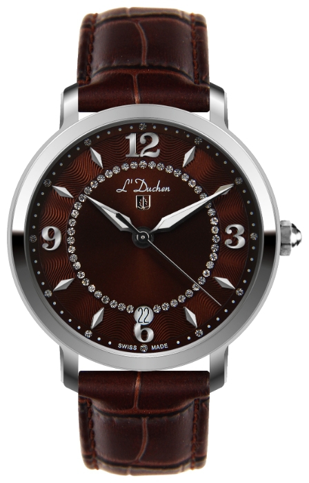 L Duchen D 281.12.38 - женские наручные часы L Duchen D 281.12.38 - женские наручные часыLDuchen<br><br><br>Бренд: L Duchen<br>Модель: L Duchen D281.12.38<br>Артикул: D 281.12.38<br>Вариант артикула: None<br>Коллекция: None<br>Подколлекция: None<br>Страна: Швейцария<br>Пол: женские<br>Тип механизма: кварцевые<br>Механизм: None<br>Количество камней: None<br>Автоподзавод: None<br>Источник энергии: от батарейки<br>Срок службы элемента питания: None<br>Дисплей: стрелки<br>Цифры: арабские<br>Водозащита: WR 30<br>Противоударные: None<br>Материал корпуса: нерж. сталь<br>Материал браслета: кожа<br>Материал безеля: None<br>Стекло: сапфировое<br>Антибликовое покрытие: None<br>Цвет корпуса: None<br>Цвет браслета: None<br>Цвет циферблата: None<br>Цвет безеля: None<br>Размеры: None<br>Диаметр: None<br>Диаметр корпуса: None<br>Толщина: None<br>Ширина ремешка: None<br>Вес: None<br>Спорт-функции: None<br>Подсветка: стрелок<br>Вставка: None<br>Отображение даты: число<br>Хронограф: None<br>Таймер: None<br>Термометр: None<br>Хронометр: None<br>GPS: None<br>Радиосинхронизация: None<br>Барометр: None<br>Скелетон: None<br>Дополнительная информация: None<br>Дополнительные функции: None