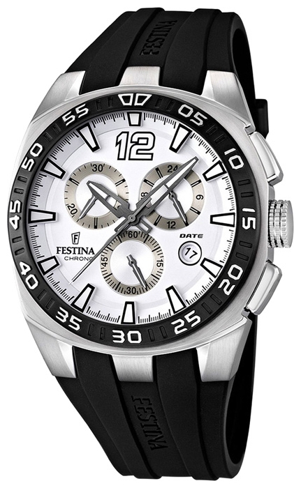 Festina F16668.1 - мужские наручные часы из коллекции Sport Festina F16668.1 - мужские наручные часы из коллекции SportFestina<br><br><br>Бренд: Festina<br>Модель: Festina F16668/1<br>Артикул: F16668.1<br>Вариант артикула: None<br>Коллекция: Sport<br>Подколлекция: None<br>Страна: Испания<br>Пол: мужские<br>Тип механизма: кварцевые<br>Механизм: None<br>Количество камней: None<br>Автоподзавод: None<br>Источник энергии: от батарейки<br>Срок службы элемента питания: None<br>Дисплей: стрелки<br>Цифры: арабские<br>Водозащита: WR 100<br>Противоударные: None<br>Материал корпуса: нерж. сталь<br>Материал браслета: каучук<br>Материал безеля: None<br>Стекло: минеральное<br>Антибликовое покрытие: None<br>Цвет корпуса: None<br>Цвет браслета: None<br>Цвет циферблата: None<br>Цвет безеля: None<br>Размеры: 45x13 мм<br>Диаметр: None<br>Диаметр корпуса: None<br>Толщина: None<br>Ширина ремешка: None<br>Вес: 102 г<br>Спорт-функции: секундомер<br>Подсветка: стрелок<br>Вставка: None<br>Отображение даты: число<br>Хронограф: есть<br>Таймер: None<br>Термометр: None<br>Хронометр: None<br>GPS: None<br>Радиосинхронизация: None<br>Барометр: None<br>Скелетон: None<br>Дополнительная информация: None<br>Дополнительные функции: None