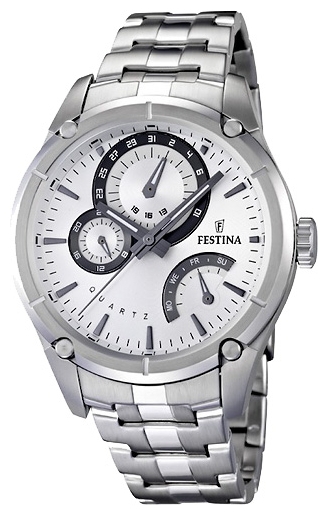 Festina F16669.1 - мужские наручные часы из коллекции Retro Festina F16669.1 - мужские наручные часы из коллекции RetroFestina<br><br><br>Бренд: Festina<br>Модель: Festina F16669/1<br>Артикул: F16669.1<br>Вариант артикула: None<br>Коллекция: Retro<br>Подколлекция: None<br>Страна: Испания<br>Пол: мужские<br>Тип механизма: кварцевые<br>Механизм: Miyota<br>Количество камней: None<br>Автоподзавод: None<br>Источник энергии: от батарейки<br>Срок службы элемента питания: None<br>Дисплей: стрелки<br>Цифры: отсутствуют<br>Водозащита: WR 50<br>Противоударные: None<br>Материал корпуса: нерж. сталь<br>Материал браслета: нерж. сталь<br>Материал безеля: None<br>Стекло: минеральное<br>Антибликовое покрытие: None<br>Цвет корпуса: None<br>Цвет браслета: None<br>Цвет циферблата: None<br>Цвет безеля: None<br>Размеры: 44x12 мм<br>Диаметр: None<br>Диаметр корпуса: None<br>Толщина: None<br>Ширина ремешка: None<br>Вес: 151 г<br>Спорт-функции: None<br>Подсветка: стрелок<br>Вставка: None<br>Отображение даты: число, день недели<br>Хронограф: None<br>Таймер: None<br>Термометр: None<br>Хронометр: None<br>GPS: None<br>Радиосинхронизация: None<br>Барометр: None<br>Скелетон: None<br>Дополнительная информация: срок службы батарейки 3 года<br>Дополнительные функции: None