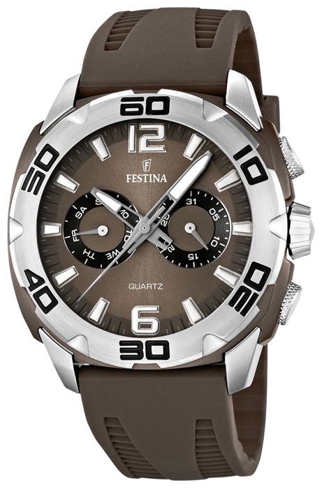 Festina F16665.4 - мужские наручные часы из коллекции Sport Festina F16665.4 - мужские наручные часы из коллекции SportFestina<br><br><br>Бренд: Festina<br>Модель: Festina F16665/4<br>Артикул: F16665.4<br>Вариант артикула: None<br>Коллекция: Sport<br>Подколлекция: None<br>Страна: Испания<br>Пол: мужские<br>Тип механизма: кварцевые<br>Механизм: None<br>Количество камней: None<br>Автоподзавод: None<br>Источник энергии: от батарейки<br>Срок службы элемента питания: None<br>Дисплей: стрелки<br>Цифры: арабские<br>Водозащита: WR 50<br>Противоударные: None<br>Материал корпуса: нерж. сталь<br>Материал браслета: силикон<br>Материал безеля: None<br>Стекло: минеральное<br>Антибликовое покрытие: None<br>Цвет корпуса: None<br>Цвет браслета: None<br>Цвет циферблата: None<br>Цвет безеля: None<br>Размеры: 46 мм<br>Диаметр: None<br>Диаметр корпуса: None<br>Толщина: None<br>Ширина ремешка: None<br>Вес: None<br>Спорт-функции: None<br>Подсветка: стрелок<br>Вставка: None<br>Отображение даты: число, день недели<br>Хронограф: None<br>Таймер: None<br>Термометр: None<br>Хронометр: None<br>GPS: None<br>Радиосинхронизация: None<br>Барометр: None<br>Скелетон: None<br>Дополнительная информация: None<br>Дополнительные функции: None