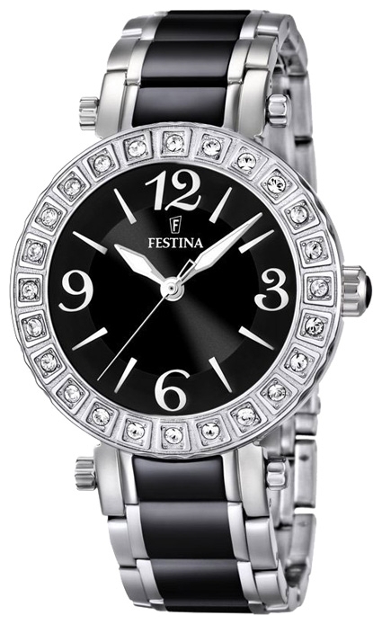 Festina F16643.2 - женские наручные часы из коллекции Ceramic Festina F16643.2 - женские наручные часы из коллекции CeramicFestina<br><br><br>Бренд: Festina<br>Модель: Festina F16643/2<br>Артикул: F16643.2<br>Вариант артикула: None<br>Коллекция: Ceramic<br>Подколлекция: None<br>Страна: Испания<br>Пол: женские<br>Тип механизма: кварцевые<br>Механизм: None<br>Количество камней: None<br>Автоподзавод: None<br>Источник энергии: от батарейки<br>Срок службы элемента питания: None<br>Дисплей: стрелки<br>Цифры: арабские<br>Водозащита: WR 50<br>Противоударные: None<br>Материал корпуса: нерж. сталь<br>Материал браслета: нерж. сталь + керамика<br>Материал безеля: None<br>Стекло: минеральное<br>Антибликовое покрытие: None<br>Цвет корпуса: None<br>Цвет браслета: None<br>Цвет циферблата: None<br>Цвет безеля: None<br>Размеры: 38 мм<br>Диаметр: None<br>Диаметр корпуса: None<br>Толщина: None<br>Ширина ремешка: None<br>Вес: None<br>Спорт-функции: None<br>Подсветка: стрелок<br>Вставка: фианит<br>Отображение даты: None<br>Хронограф: None<br>Таймер: None<br>Термометр: None<br>Хронометр: None<br>GPS: None<br>Радиосинхронизация: None<br>Барометр: None<br>Скелетон: None<br>Дополнительная информация: срок службы батарейки 2 года<br>Дополнительные функции: None