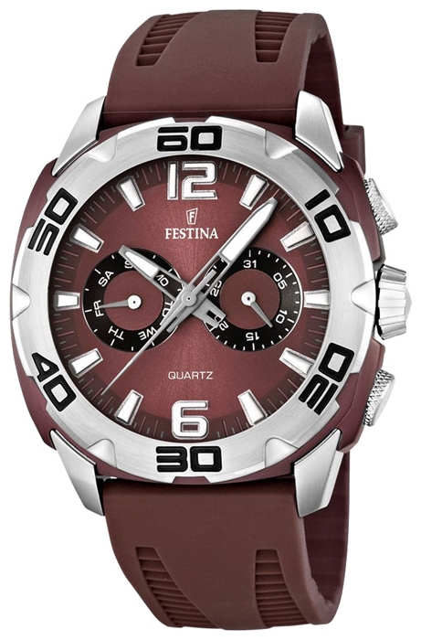 Festina F16665.7 - мужские наручные часы из коллекции Sport Festina F16665.7 - мужские наручные часы из коллекции SportFestina<br><br><br>Бренд: Festina<br>Модель: Festina F16665/7<br>Артикул: F16665.7<br>Вариант артикула: None<br>Коллекция: Sport<br>Подколлекция: None<br>Страна: Испания<br>Пол: мужские<br>Тип механизма: кварцевые<br>Механизм: None<br>Количество камней: None<br>Автоподзавод: None<br>Источник энергии: от батарейки<br>Срок службы элемента питания: None<br>Дисплей: стрелки<br>Цифры: арабские<br>Водозащита: WR 50<br>Противоударные: None<br>Материал корпуса: нерж. сталь<br>Материал браслета: силикон<br>Материал безеля: None<br>Стекло: минеральное<br>Антибликовое покрытие: None<br>Цвет корпуса: None<br>Цвет браслета: None<br>Цвет циферблата: None<br>Цвет безеля: None<br>Размеры: 46 мм<br>Диаметр: None<br>Диаметр корпуса: None<br>Толщина: None<br>Ширина ремешка: None<br>Вес: None<br>Спорт-функции: None<br>Подсветка: стрелок<br>Вставка: None<br>Отображение даты: число, день недели<br>Хронограф: None<br>Таймер: None<br>Термометр: None<br>Хронометр: None<br>GPS: None<br>Радиосинхронизация: None<br>Барометр: None<br>Скелетон: None<br>Дополнительная информация: None<br>Дополнительные функции: None
