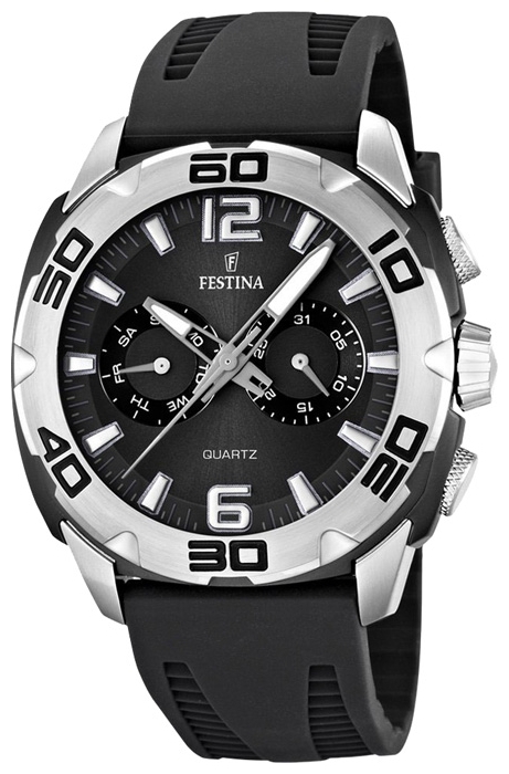 Festina F16665.8 - мужские наручные часы из коллекции Sport Festina F16665.8 - мужские наручные часы из коллекции SportFestina<br><br><br>Бренд: Festina<br>Модель: Festina F16665/8<br>Артикул: F16665.8<br>Вариант артикула: None<br>Коллекция: Sport<br>Подколлекция: None<br>Страна: Испания<br>Пол: мужские<br>Тип механизма: кварцевые<br>Механизм: None<br>Количество камней: None<br>Автоподзавод: None<br>Источник энергии: от батарейки<br>Срок службы элемента питания: None<br>Дисплей: стрелки<br>Цифры: арабские<br>Водозащита: WR 50<br>Противоударные: None<br>Материал корпуса: нерж. сталь<br>Материал браслета: силикон<br>Материал безеля: None<br>Стекло: минеральное<br>Антибликовое покрытие: None<br>Цвет корпуса: None<br>Цвет браслета: None<br>Цвет циферблата: None<br>Цвет безеля: None<br>Размеры: 46 мм<br>Диаметр: None<br>Диаметр корпуса: None<br>Толщина: None<br>Ширина ремешка: None<br>Вес: None<br>Спорт-функции: None<br>Подсветка: стрелок<br>Вставка: None<br>Отображение даты: число, день недели<br>Хронограф: None<br>Таймер: None<br>Термометр: None<br>Хронометр: None<br>GPS: None<br>Радиосинхронизация: None<br>Барометр: None<br>Скелетон: None<br>Дополнительная информация: None<br>Дополнительные функции: None