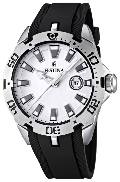 Festina F16671.1 - унисекс наручные часы из коллекции Sport Festina F16671.1 - унисекс наручные часы из коллекции SportFestina<br><br><br>Бренд: Festina<br>Модель: Festina F16671/1<br>Артикул: F16671.1<br>Вариант артикула: None<br>Коллекция: Sport<br>Подколлекция: None<br>Страна: Испания<br>Пол: унисекс<br>Тип механизма: кварцевые<br>Механизм: None<br>Количество камней: None<br>Автоподзавод: None<br>Источник энергии: от батарейки<br>Срок службы элемента питания: None<br>Дисплей: стрелки<br>Цифры: отсутствуют<br>Водозащита: WR 50<br>Противоударные: None<br>Материал корпуса: нерж. сталь<br>Материал браслета: каучук<br>Материал безеля: None<br>Стекло: минеральное<br>Антибликовое покрытие: None<br>Цвет корпуса: None<br>Цвет браслета: None<br>Цвет циферблата: None<br>Цвет безеля: None<br>Размеры: 44 мм<br>Диаметр: None<br>Диаметр корпуса: None<br>Толщина: None<br>Ширина ремешка: None<br>Вес: None<br>Спорт-функции: None<br>Подсветка: стрелок<br>Вставка: None<br>Отображение даты: число<br>Хронограф: None<br>Таймер: None<br>Термометр: None<br>Хронометр: None<br>GPS: None<br>Радиосинхронизация: None<br>Барометр: None<br>Скелетон: None<br>Дополнительная информация: None<br>Дополнительные функции: None