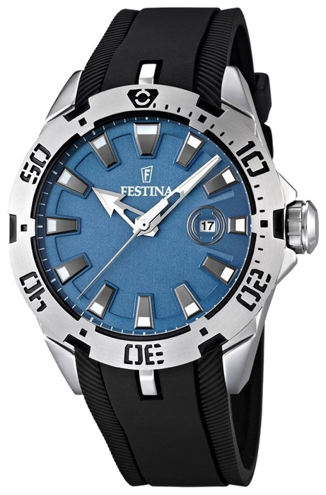 Festina F16671.2 - унисекс наручные часы из коллекции Sport Festina F16671.2 - унисекс наручные часы из коллекции SportFestina<br><br><br>Бренд: Festina<br>Модель: Festina F16671/2<br>Артикул: F16671.2<br>Вариант артикула: None<br>Коллекция: Sport<br>Подколлекция: None<br>Страна: Испания<br>Пол: унисекс<br>Тип механизма: кварцевые<br>Механизм: None<br>Количество камней: None<br>Автоподзавод: None<br>Источник энергии: от батарейки<br>Срок службы элемента питания: None<br>Дисплей: стрелки<br>Цифры: отсутствуют<br>Водозащита: WR 50<br>Противоударные: None<br>Материал корпуса: нерж. сталь<br>Материал браслета: каучук<br>Материал безеля: None<br>Стекло: минеральное<br>Антибликовое покрытие: None<br>Цвет корпуса: None<br>Цвет браслета: None<br>Цвет циферблата: None<br>Цвет безеля: None<br>Размеры: 44 мм<br>Диаметр: None<br>Диаметр корпуса: None<br>Толщина: None<br>Ширина ремешка: None<br>Вес: None<br>Спорт-функции: None<br>Подсветка: стрелок<br>Вставка: None<br>Отображение даты: число<br>Хронограф: None<br>Таймер: None<br>Термометр: None<br>Хронометр: None<br>GPS: None<br>Радиосинхронизация: None<br>Барометр: None<br>Скелетон: None<br>Дополнительная информация: None<br>Дополнительные функции: None