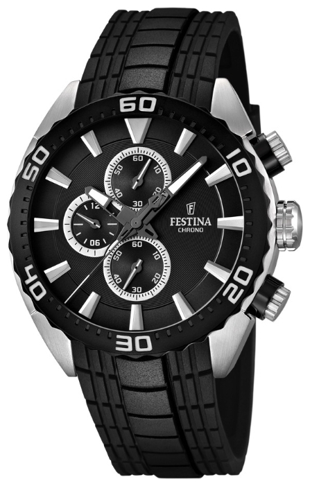 Festina F16664.4 - унисекс наручные часы из коллекции Chronograph Festina F16664.4 - унисекс наручные часы из коллекции ChronographFestina<br><br><br>Бренд: Festina<br>Модель: Festina F16664/4<br>Артикул: F16664.4<br>Вариант артикула: None<br>Коллекция: Chronograph<br>Подколлекция: None<br>Страна: Испания<br>Пол: унисекс<br>Тип механизма: кварцевые<br>Механизм: None<br>Количество камней: None<br>Автоподзавод: None<br>Источник энергии: от батарейки<br>Срок службы элемента питания: None<br>Дисплей: стрелки<br>Цифры: отсутствуют<br>Водозащита: WR 100<br>Противоударные: None<br>Материал корпуса: нерж. сталь<br>Материал браслета: каучук<br>Материал безеля: None<br>Стекло: минеральное<br>Антибликовое покрытие: None<br>Цвет корпуса: None<br>Цвет браслета: None<br>Цвет циферблата: None<br>Цвет безеля: None<br>Размеры: 45x45x13 мм<br>Диаметр: None<br>Диаметр корпуса: None<br>Толщина: None<br>Ширина ремешка: None<br>Вес: None<br>Спорт-функции: секундомер<br>Подсветка: стрелок<br>Вставка: None<br>Отображение даты: None<br>Хронограф: есть<br>Таймер: None<br>Термометр: None<br>Хронометр: None<br>GPS: None<br>Радиосинхронизация: None<br>Барометр: None<br>Скелетон: None<br>Дополнительная информация: None<br>Дополнительные функции: None