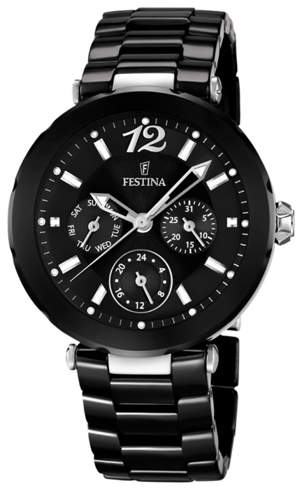 Festina F16641.2 - женские наручные часы из коллекции Ceramic Festina F16641.2 - женские наручные часы из коллекции CeramicFestina<br><br><br>Бренд: Festina<br>Модель: Festina F16641/2<br>Артикул: F16641.2<br>Вариант артикула: None<br>Коллекция: Ceramic<br>Подколлекция: None<br>Страна: Испания<br>Пол: женские<br>Тип механизма: кварцевые<br>Механизм: None<br>Количество камней: None<br>Автоподзавод: None<br>Источник энергии: от батарейки<br>Срок службы элемента питания: None<br>Дисплей: стрелки<br>Цифры: арабские<br>Водозащита: WR 50<br>Противоударные: None<br>Материал корпуса: нерж. сталь + керамика<br>Материал браслета: керамика<br>Материал безеля: None<br>Стекло: минеральное<br>Антибликовое покрытие: None<br>Цвет корпуса: None<br>Цвет браслета: None<br>Цвет циферблата: None<br>Цвет безеля: None<br>Размеры: 38x38x19 мм<br>Диаметр: None<br>Диаметр корпуса: None<br>Толщина: None<br>Ширина ремешка: None<br>Вес: None<br>Спорт-функции: None<br>Подсветка: стрелок<br>Вставка: None<br>Отображение даты: число, день недели<br>Хронограф: None<br>Таймер: None<br>Термометр: None<br>Хронометр: None<br>GPS: None<br>Радиосинхронизация: None<br>Барометр: None<br>Скелетон: None<br>Дополнительная информация: None<br>Дополнительные функции: None