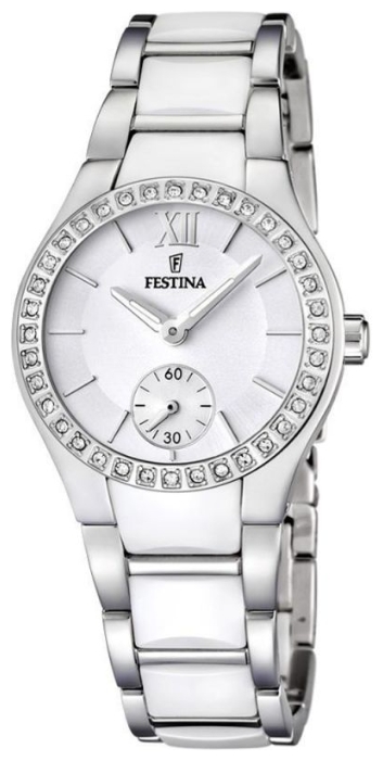 Festina F16637.1 - женские наручные часы из коллекции Ceramic Festina F16637.1 - женские наручные часы из коллекции CeramicFestina<br><br><br>Бренд: Festina<br>Модель: Festina F16637/1<br>Артикул: F16637.1<br>Вариант артикула: None<br>Коллекция: Ceramic<br>Подколлекция: None<br>Страна: Испания<br>Пол: женские<br>Тип механизма: кварцевые<br>Механизм: None<br>Количество камней: None<br>Автоподзавод: None<br>Источник энергии: от батарейки<br>Срок службы элемента питания: None<br>Дисплей: стрелки<br>Цифры: римские<br>Водозащита: WR 50<br>Противоударные: None<br>Материал корпуса: нерж. сталь<br>Материал браслета: нерж. сталь + керамика<br>Материал безеля: None<br>Стекло: минеральное<br>Антибликовое покрытие: None<br>Цвет корпуса: None<br>Цвет браслета: None<br>Цвет циферблата: None<br>Цвет безеля: None<br>Размеры: 32x32x9 мм<br>Диаметр: None<br>Диаметр корпуса: None<br>Толщина: None<br>Ширина ремешка: None<br>Вес: None<br>Спорт-функции: None<br>Подсветка: стрелок<br>Вставка: None<br>Отображение даты: None<br>Хронограф: None<br>Таймер: None<br>Термометр: None<br>Хронометр: None<br>GPS: None<br>Радиосинхронизация: None<br>Барометр: None<br>Скелетон: None<br>Дополнительная информация: None<br>Дополнительные функции: None