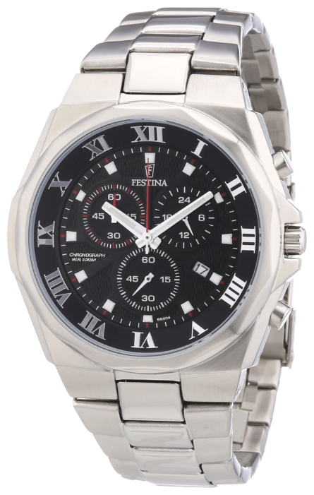 Festina F6818.4 - мужские наручные часы из коллекции Chronograph Festina F6818.4 - мужские наручные часы из коллекции ChronographFestina<br><br><br>Бренд: Festina<br>Модель: Festina F6818/4<br>Артикул: F6818.4<br>Вариант артикула: None<br>Коллекция: Chronograph<br>Подколлекция: None<br>Страна: Испания<br>Пол: мужские<br>Тип механизма: кварцевые<br>Механизм: None<br>Количество камней: None<br>Автоподзавод: None<br>Источник энергии: от батарейки<br>Срок службы элемента питания: None<br>Дисплей: стрелки<br>Цифры: римские<br>Водозащита: WR 100<br>Противоударные: None<br>Материал корпуса: нерж. сталь<br>Материал браслета: нерж. сталь<br>Материал безеля: None<br>Стекло: минеральное<br>Антибликовое покрытие: None<br>Цвет корпуса: None<br>Цвет браслета: None<br>Цвет циферблата: None<br>Цвет безеля: None<br>Размеры: 44x10 мм<br>Диаметр: None<br>Диаметр корпуса: None<br>Толщина: None<br>Ширина ремешка: None<br>Вес: None<br>Спорт-функции: секундомер<br>Подсветка: стрелок<br>Вставка: None<br>Отображение даты: число<br>Хронограф: есть<br>Таймер: None<br>Термометр: None<br>Хронометр: None<br>GPS: None<br>Радиосинхронизация: None<br>Барометр: None<br>Скелетон: None<br>Дополнительная информация: None<br>Дополнительные функции: None