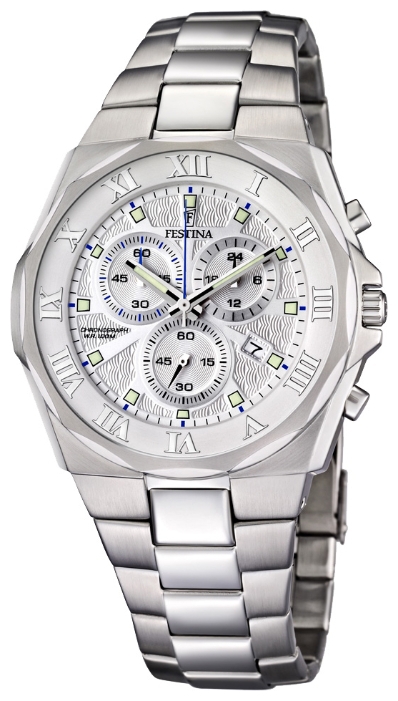 Festina F6818.1 - мужские наручные часы из коллекции Chronograph Festina F6818.1 - мужские наручные часы из коллекции ChronographFestina<br><br><br>Бренд: Festina<br>Модель: Festina F6818/1<br>Артикул: F6818.1<br>Вариант артикула: None<br>Коллекция: Chronograph<br>Подколлекция: None<br>Страна: Испания<br>Пол: мужские<br>Тип механизма: кварцевые<br>Механизм: None<br>Количество камней: None<br>Автоподзавод: None<br>Источник энергии: от батарейки<br>Срок службы элемента питания: None<br>Дисплей: стрелки<br>Цифры: римские<br>Водозащита: WR 100<br>Противоударные: None<br>Материал корпуса: нерж. сталь<br>Материал браслета: нерж. сталь<br>Материал безеля: None<br>Стекло: минеральное<br>Антибликовое покрытие: None<br>Цвет корпуса: None<br>Цвет браслета: None<br>Цвет циферблата: None<br>Цвет безеля: None<br>Размеры: 44x10 мм<br>Диаметр: None<br>Диаметр корпуса: None<br>Толщина: None<br>Ширина ремешка: None<br>Вес: None<br>Спорт-функции: секундомер<br>Подсветка: стрелок<br>Вставка: None<br>Отображение даты: число<br>Хронограф: есть<br>Таймер: None<br>Термометр: None<br>Хронометр: None<br>GPS: None<br>Радиосинхронизация: None<br>Барометр: None<br>Скелетон: None<br>Дополнительная информация: None<br>Дополнительные функции: None