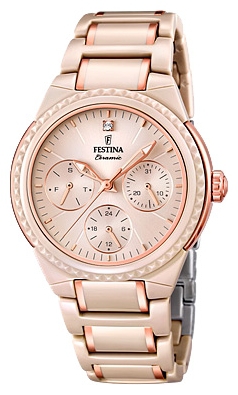Festina F16699.6 - женские наручные часы из коллекции Ceramic Festina F16699.6 - женские наручные часы из коллекции CeramicFestina<br><br><br>Бренд: Festina<br>Модель: Festina F16699/6<br>Артикул: F16699.6<br>Вариант артикула: None<br>Коллекция: Ceramic<br>Подколлекция: None<br>Страна: Испания<br>Пол: женские<br>Тип механизма: кварцевые<br>Механизм: M6P29<br>Количество камней: None<br>Автоподзавод: None<br>Источник энергии: от батарейки<br>Срок службы элемента питания: None<br>Дисплей: стрелки<br>Цифры: отсутствуют<br>Водозащита: WR 50<br>Противоударные: None<br>Материал корпуса: нерж. сталь + керамика, частичное покрытие корпуса<br>Материал браслета: нерж. сталь + керамика, частичное дополнительное покрытие<br>Материал безеля: None<br>Стекло: минеральное<br>Антибликовое покрытие: None<br>Цвет корпуса: None<br>Цвет браслета: None<br>Цвет циферблата: None<br>Цвет безеля: None<br>Размеры: 38 мм<br>Диаметр: None<br>Диаметр корпуса: None<br>Толщина: None<br>Ширина ремешка: None<br>Вес: None<br>Спорт-функции: None<br>Подсветка: стрелок<br>Вставка: None<br>Отображение даты: число, день недели<br>Хронограф: None<br>Таймер: None<br>Термометр: None<br>Хронометр: None<br>GPS: None<br>Радиосинхронизация: None<br>Барометр: None<br>Скелетон: None<br>Дополнительная информация: None<br>Дополнительные функции: None