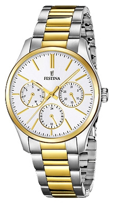 Festina F16814.1 - женские наручные часы из коллекции Multifunction Festina F16814.1 - женские наручные часы из коллекции MultifunctionFestina<br><br><br>Бренд: Festina<br>Модель: Festina F16814/1<br>Артикул: F16814.1<br>Вариант артикула: None<br>Коллекция: Multifunction<br>Подколлекция: None<br>Страна: Испания<br>Пол: женские<br>Тип механизма: кварцевые<br>Механизм: M6P29<br>Количество камней: None<br>Автоподзавод: None<br>Источник энергии: от батарейки<br>Срок службы элемента питания: None<br>Дисплей: стрелки<br>Цифры: отсутствуют<br>Водозащита: WR 50<br>Противоударные: None<br>Материал корпуса: нерж. сталь, PVD покрытие (частичное)<br>Материал браслета: нерж. сталь, PVD покрытие (частичное)<br>Материал безеля: None<br>Стекло: минеральное<br>Антибликовое покрытие: None<br>Цвет корпуса: None<br>Цвет браслета: None<br>Цвет циферблата: None<br>Цвет безеля: None<br>Размеры: 36 мм<br>Диаметр: None<br>Диаметр корпуса: None<br>Толщина: None<br>Ширина ремешка: None<br>Вес: None<br>Спорт-функции: None<br>Подсветка: стрелок<br>Вставка: None<br>Отображение даты: число, день недели<br>Хронограф: None<br>Таймер: None<br>Термометр: None<br>Хронометр: None<br>GPS: None<br>Радиосинхронизация: None<br>Барометр: None<br>Скелетон: None<br>Дополнительная информация: None<br>Дополнительные функции: None