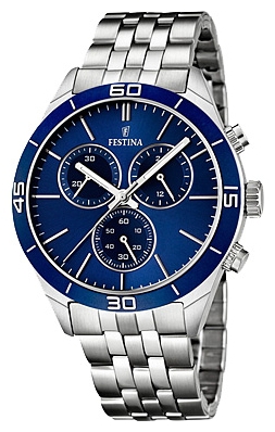 Festina F16762.2 - мужские наручные часы из коллекции Chronograph Festina F16762.2 - мужские наручные часы из коллекции ChronographFestina<br><br><br>Бренд: Festina<br>Модель: Festina F16762/2<br>Артикул: F16762.2<br>Вариант артикула: None<br>Коллекция: Chronograph<br>Подколлекция: None<br>Страна: Испания<br>Пол: мужские<br>Тип механизма: кварцевые<br>Механизм: MJS00<br>Количество камней: None<br>Автоподзавод: None<br>Источник энергии: от батарейки<br>Срок службы элемента питания: None<br>Дисплей: стрелки<br>Цифры: отсутствуют<br>Водозащита: WR 50<br>Противоударные: None<br>Материал корпуса: нерж. сталь<br>Материал браслета: нерж. сталь<br>Материал безеля: None<br>Стекло: минеральное<br>Антибликовое покрытие: None<br>Цвет корпуса: None<br>Цвет браслета: None<br>Цвет циферблата: None<br>Цвет безеля: None<br>Размеры: 43.2 мм<br>Диаметр: None<br>Диаметр корпуса: None<br>Толщина: None<br>Ширина ремешка: None<br>Вес: None<br>Спорт-функции: секундомер<br>Подсветка: стрелок<br>Вставка: None<br>Отображение даты: None<br>Хронограф: есть<br>Таймер: None<br>Термометр: None<br>Хронометр: None<br>GPS: None<br>Радиосинхронизация: None<br>Барометр: None<br>Скелетон: None<br>Дополнительная информация: None<br>Дополнительные функции: None