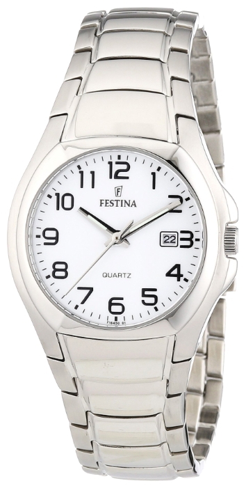Festina F16450.1 - женские наручные часы из коллекции Classic Festina F16450.1 - женские наручные часы из коллекции ClassicFestina<br><br><br>Бренд: Festina<br>Модель: Festina F16450/1<br>Артикул: F16450.1<br>Вариант артикула: None<br>Коллекция: Classic<br>Подколлекция: None<br>Страна: Испания<br>Пол: женские<br>Тип механизма: кварцевые<br>Механизм: M9T13<br>Количество камней: None<br>Автоподзавод: None<br>Источник энергии: от батарейки<br>Срок службы элемента питания: None<br>Дисплей: стрелки<br>Цифры: арабские<br>Водозащита: WR 30<br>Противоударные: None<br>Материал корпуса: нерж. сталь<br>Материал браслета: нерж. сталь<br>Материал безеля: None<br>Стекло: минеральное<br>Антибликовое покрытие: None<br>Цвет корпуса: None<br>Цвет браслета: None<br>Цвет циферблата: None<br>Цвет безеля: None<br>Размеры: 29 мм<br>Диаметр: None<br>Диаметр корпуса: None<br>Толщина: None<br>Ширина ремешка: None<br>Вес: None<br>Спорт-функции: None<br>Подсветка: None<br>Вставка: None<br>Отображение даты: число<br>Хронограф: None<br>Таймер: None<br>Термометр: None<br>Хронометр: None<br>GPS: None<br>Радиосинхронизация: None<br>Барометр: None<br>Скелетон: None<br>Дополнительная информация: None<br>Дополнительные функции: None