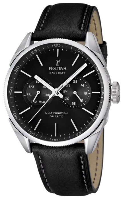 Festina F16629.8 - мужские наручные часы из коллекции Multifunction Festina F16629.8 - мужские наручные часы из коллекции MultifunctionFestina<br><br><br>Бренд: Festina<br>Модель: Festina F16629/8<br>Артикул: F16629.8<br>Вариант артикула: None<br>Коллекция: Multifunction<br>Подколлекция: None<br>Страна: Испания<br>Пол: мужские<br>Тип механизма: кварцевые<br>Механизм: M6P25<br>Количество камней: None<br>Автоподзавод: None<br>Источник энергии: от батарейки<br>Срок службы элемента питания: None<br>Дисплей: стрелки<br>Цифры: отсутствуют<br>Водозащита: WR 50<br>Противоударные: None<br>Материал корпуса: нерж. сталь<br>Материал браслета: кожа<br>Материал безеля: None<br>Стекло: минеральное<br>Антибликовое покрытие: None<br>Цвет корпуса: None<br>Цвет браслета: None<br>Цвет циферблата: None<br>Цвет безеля: None<br>Размеры: 43x43x11 мм<br>Диаметр: None<br>Диаметр корпуса: None<br>Толщина: None<br>Ширина ремешка: None<br>Вес: None<br>Спорт-функции: None<br>Подсветка: стрелок<br>Вставка: None<br>Отображение даты: число, день недели<br>Хронограф: None<br>Таймер: None<br>Термометр: None<br>Хронометр: None<br>GPS: None<br>Радиосинхронизация: None<br>Барометр: None<br>Скелетон: None<br>Дополнительная информация: None<br>Дополнительные функции: None