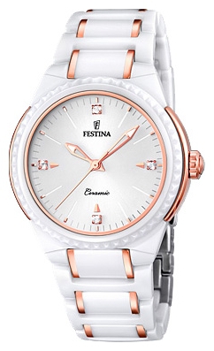 Festina F16698.5 - женские наручные часы из коллекции Ceramic Festina F16698.5 - женские наручные часы из коллекции CeramicFestina<br><br><br>Бренд: Festina<br>Модель: Festina F16698/5<br>Артикул: F16698.5<br>Вариант артикула: None<br>Коллекция: Ceramic<br>Подколлекция: None<br>Страна: Испания<br>Пол: женские<br>Тип механизма: кварцевые<br>Механизм: M2035<br>Количество камней: None<br>Автоподзавод: None<br>Источник энергии: от батарейки<br>Срок службы элемента питания: None<br>Дисплей: стрелки<br>Цифры: отсутствуют<br>Водозащита: WR 50<br>Противоударные: None<br>Материал корпуса: нерж. сталь + керамика, частичное покрытие корпуса<br>Материал браслета: нерж. сталь + керамика, частичное дополнительное покрытие<br>Материал безеля: None<br>Стекло: минеральное<br>Антибликовое покрытие: None<br>Цвет корпуса: None<br>Цвет браслета: None<br>Цвет циферблата: None<br>Цвет безеля: None<br>Размеры: 38 мм<br>Диаметр: None<br>Диаметр корпуса: None<br>Толщина: None<br>Ширина ремешка: None<br>Вес: None<br>Спорт-функции: None<br>Подсветка: стрелок<br>Вставка: None<br>Отображение даты: None<br>Хронограф: None<br>Таймер: None<br>Термометр: None<br>Хронометр: None<br>GPS: None<br>Радиосинхронизация: None<br>Барометр: None<br>Скелетон: None<br>Дополнительная информация: None<br>Дополнительные функции: None