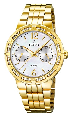 Festina F16701.1 - женские наручные часы из коллекции Multifunction Festina F16701.1 - женские наручные часы из коллекции MultifunctionFestina<br><br><br>Бренд: Festina<br>Модель: Festina F16701/1<br>Артикул: F16701.1<br>Вариант артикула: None<br>Коллекция: Multifunction<br>Подколлекция: None<br>Страна: Испания<br>Пол: женские<br>Тип механизма: кварцевые<br>Механизм: M6P25<br>Количество камней: None<br>Автоподзавод: None<br>Источник энергии: от батарейки<br>Срок службы элемента питания: None<br>Дисплей: стрелки<br>Цифры: арабские<br>Водозащита: WR 50<br>Противоударные: None<br>Материал корпуса: нерж. сталь, PVD покрытие (полное)<br>Материал браслета: нерж. сталь, PVD покрытие (полное)<br>Материал безеля: None<br>Стекло: минеральное<br>Антибликовое покрытие: None<br>Цвет корпуса: None<br>Цвет браслета: None<br>Цвет циферблата: None<br>Цвет безеля: None<br>Размеры: 36 мм<br>Диаметр: None<br>Диаметр корпуса: None<br>Толщина: None<br>Ширина ремешка: None<br>Вес: None<br>Спорт-функции: None<br>Подсветка: стрелок<br>Вставка: None<br>Отображение даты: число, день недели<br>Хронограф: None<br>Таймер: None<br>Термометр: None<br>Хронометр: None<br>GPS: None<br>Радиосинхронизация: None<br>Барометр: None<br>Скелетон: None<br>Дополнительная информация: None<br>Дополнительные функции: None