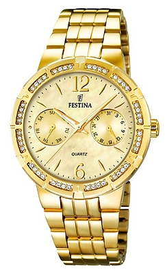 Festina F16701.2 - женские наручные часы из коллекции Multifunction Festina F16701.2 - женские наручные часы из коллекции MultifunctionFestina<br><br><br>Бренд: Festina<br>Модель: Festina F16701/2<br>Артикул: F16701.2<br>Вариант артикула: None<br>Коллекция: Multifunction<br>Подколлекция: None<br>Страна: Испания<br>Пол: женские<br>Тип механизма: кварцевые<br>Механизм: M6P25<br>Количество камней: None<br>Автоподзавод: None<br>Источник энергии: от батарейки<br>Срок службы элемента питания: None<br>Дисплей: стрелки<br>Цифры: арабские<br>Водозащита: WR 50<br>Противоударные: None<br>Материал корпуса: нерж. сталь, PVD покрытие (полное)<br>Материал браслета: нерж. сталь, PVD покрытие (полное)<br>Материал безеля: None<br>Стекло: минеральное<br>Антибликовое покрытие: None<br>Цвет корпуса: None<br>Цвет браслета: None<br>Цвет циферблата: None<br>Цвет безеля: None<br>Размеры: 36 мм<br>Диаметр: None<br>Диаметр корпуса: None<br>Толщина: None<br>Ширина ремешка: None<br>Вес: None<br>Спорт-функции: None<br>Подсветка: стрелок<br>Вставка: None<br>Отображение даты: число, день недели<br>Хронограф: None<br>Таймер: None<br>Термометр: None<br>Хронометр: None<br>GPS: None<br>Радиосинхронизация: None<br>Барометр: None<br>Скелетон: None<br>Дополнительная информация: None<br>Дополнительные функции: None