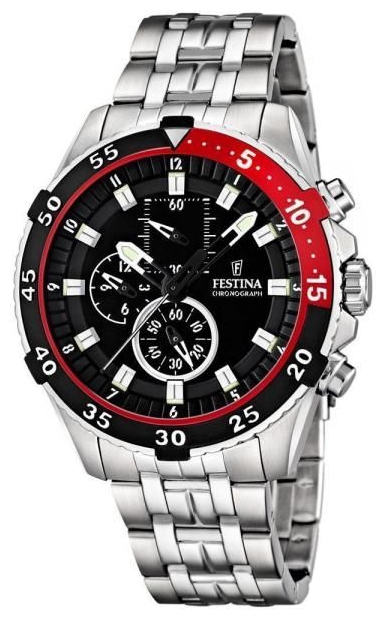 Festina F16603.4 - мужские наручные часы из коллекции Sport Festina F16603.4 - мужские наручные часы из коллекции SportFestina<br><br><br>Бренд: Festina<br>Модель: Festina F16603/4<br>Артикул: F16603.4<br>Вариант артикула: None<br>Коллекция: Sport<br>Подколлекция: None<br>Страна: Испания<br>Пол: мужские<br>Тип механизма: кварцевые<br>Механизм: None<br>Количество камней: None<br>Автоподзавод: None<br>Источник энергии: от батарейки<br>Срок службы элемента питания: None<br>Дисплей: стрелки<br>Цифры: арабские<br>Водозащита: WR 100<br>Противоударные: None<br>Материал корпуса: нерж. сталь<br>Материал браслета: нерж. сталь<br>Материал безеля: None<br>Стекло: минеральное<br>Антибликовое покрытие: None<br>Цвет корпуса: None<br>Цвет браслета: None<br>Цвет циферблата: None<br>Цвет безеля: None<br>Размеры: 47 мм<br>Диаметр: None<br>Диаметр корпуса: None<br>Толщина: None<br>Ширина ремешка: None<br>Вес: None<br>Спорт-функции: секундомер<br>Подсветка: стрелок<br>Вставка: None<br>Отображение даты: None<br>Хронограф: есть<br>Таймер: None<br>Термометр: None<br>Хронометр: None<br>GPS: None<br>Радиосинхронизация: None<br>Барометр: None<br>Скелетон: None<br>Дополнительная информация: None<br>Дополнительные функции: None