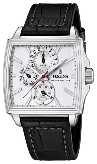 Festina F16586.1 - мужские наручные часы из коллекции Multifunction Festina F16586.1 - мужские наручные часы из коллекции MultifunctionFestina<br><br><br>Бренд: Festina<br>Модель: Festina F16586/1<br>Артикул: F16586.1<br>Вариант артикула: None<br>Коллекция: Multifunction<br>Подколлекция: None<br>Страна: Испания<br>Пол: мужские<br>Тип механизма: кварцевые<br>Механизм: None<br>Количество камней: None<br>Автоподзавод: None<br>Источник энергии: от батарейки<br>Срок службы элемента питания: None<br>Дисплей: стрелки<br>Цифры: отсутствуют<br>Водозащита: WR 50<br>Противоударные: None<br>Материал корпуса: нерж. сталь<br>Материал браслета: кожа<br>Материал безеля: None<br>Стекло: минеральное<br>Антибликовое покрытие: None<br>Цвет корпуса: None<br>Цвет браслета: None<br>Цвет циферблата: None<br>Цвет безеля: None<br>Размеры: 42 мм<br>Диаметр: None<br>Диаметр корпуса: None<br>Толщина: None<br>Ширина ремешка: None<br>Вес: None<br>Спорт-функции: None<br>Подсветка: стрелок<br>Вставка: None<br>Отображение даты: число, день недели<br>Хронограф: None<br>Таймер: None<br>Термометр: None<br>Хронометр: None<br>GPS: None<br>Радиосинхронизация: None<br>Барометр: None<br>Скелетон: None<br>Дополнительная информация: None<br>Дополнительные функции: второй часовой пояс