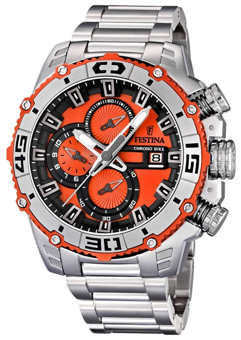 Festina F16599.6 - мужские наручные часы из коллекции Chronograph Festina F16599.6 - мужские наручные часы из коллекции ChronographFestina<br><br><br>Бренд: Festina<br>Модель: Festina F16599/6<br>Артикул: F16599.6<br>Вариант артикула: None<br>Коллекция: Chronograph<br>Подколлекция: None<br>Страна: Испания<br>Пол: мужские<br>Тип механизма: кварцевые<br>Механизм: MOS1A<br>Количество камней: None<br>Автоподзавод: None<br>Источник энергии: от батарейки<br>Срок службы элемента питания: None<br>Дисплей: стрелки<br>Цифры: отсутствуют<br>Водозащита: WR 100<br>Противоударные: None<br>Материал корпуса: нерж. сталь<br>Материал браслета: нерж. сталь<br>Материал безеля: None<br>Стекло: минеральное<br>Антибликовое покрытие: None<br>Цвет корпуса: None<br>Цвет браслета: None<br>Цвет циферблата: None<br>Цвет безеля: None<br>Размеры: 51x15 мм<br>Диаметр: None<br>Диаметр корпуса: None<br>Толщина: None<br>Ширина ремешка: None<br>Вес: 235 г<br>Спорт-функции: секундомер<br>Подсветка: стрелок<br>Вставка: None<br>Отображение даты: число<br>Хронограф: есть<br>Таймер: None<br>Термометр: None<br>Хронометр: None<br>GPS: None<br>Радиосинхронизация: None<br>Барометр: None<br>Скелетон: None<br>Дополнительная информация: None<br>Дополнительные функции: None