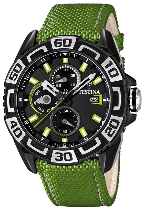 Festina F16584.3 - мужские наручные часы из коллекции Multifunction Festina F16584.3 - мужские наручные часы из коллекции MultifunctionFestina<br><br><br>Бренд: Festina<br>Модель: Festina F16584/3<br>Артикул: F16584.3<br>Вариант артикула: None<br>Коллекция: Multifunction<br>Подколлекция: None<br>Страна: Испания<br>Пол: мужские<br>Тип механизма: кварцевые<br>Механизм: None<br>Количество камней: None<br>Автоподзавод: None<br>Источник энергии: от батарейки<br>Срок службы элемента питания: None<br>Дисплей: стрелки<br>Цифры: арабские<br>Водозащита: WR 100<br>Противоударные: None<br>Материал корпуса: нерж. сталь<br>Материал браслета: текстиль + кожа<br>Материал безеля: None<br>Стекло: минеральное<br>Антибликовое покрытие: None<br>Цвет корпуса: None<br>Цвет браслета: None<br>Цвет циферблата: None<br>Цвет безеля: None<br>Размеры: 47x13 мм<br>Диаметр: None<br>Диаметр корпуса: None<br>Толщина: None<br>Ширина ремешка: None<br>Вес: None<br>Спорт-функции: None<br>Подсветка: None<br>Вставка: None<br>Отображение даты: число, месяц, день недели<br>Хронограф: None<br>Таймер: None<br>Термометр: None<br>Хронометр: None<br>GPS: None<br>Радиосинхронизация: None<br>Барометр: None<br>Скелетон: None<br>Дополнительная информация: None<br>Дополнительные функции: второй часовой пояс