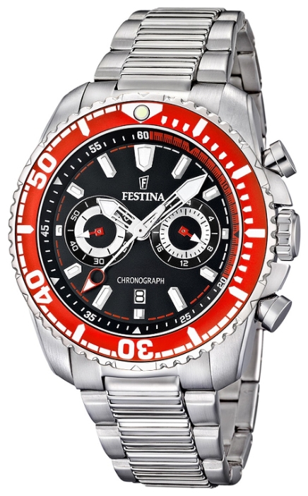 Festina F16564.8 - мужские наручные часы из коллекции Chronograph Festina F16564.8 - мужские наручные часы из коллекции ChronographFestina<br><br><br>Бренд: Festina<br>Модель: Festina F16564/8<br>Артикул: F16564.8<br>Вариант артикула: None<br>Коллекция: Chronograph<br>Подколлекция: None<br>Страна: Испания<br>Пол: мужские<br>Тип механизма: кварцевые<br>Механизм: None<br>Количество камней: None<br>Автоподзавод: None<br>Источник энергии: от батарейки<br>Срок службы элемента питания: None<br>Дисплей: стрелки<br>Цифры: отсутствуют<br>Водозащита: WR 100<br>Противоударные: None<br>Материал корпуса: нерж. сталь<br>Материал браслета: нерж. сталь<br>Материал безеля: None<br>Стекло: минеральное<br>Антибликовое покрытие: None<br>Цвет корпуса: None<br>Цвет браслета: None<br>Цвет циферблата: None<br>Цвет безеля: None<br>Размеры: 45.5x13.8 мм<br>Диаметр: None<br>Диаметр корпуса: None<br>Толщина: None<br>Ширина ремешка: None<br>Вес: 187 г<br>Спорт-функции: секундомер<br>Подсветка: стрелок<br>Вставка: None<br>Отображение даты: число<br>Хронограф: есть<br>Таймер: None<br>Термометр: None<br>Хронометр: None<br>GPS: None<br>Радиосинхронизация: None<br>Барометр: None<br>Скелетон: None<br>Дополнительная информация: None<br>Дополнительные функции: None